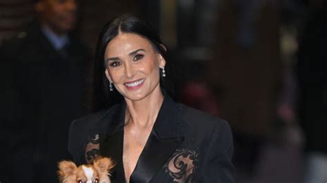 versace tubino demi moore|Demi Moore's Little Versace Blazer Dress Has Saucy Lace Cutouts.